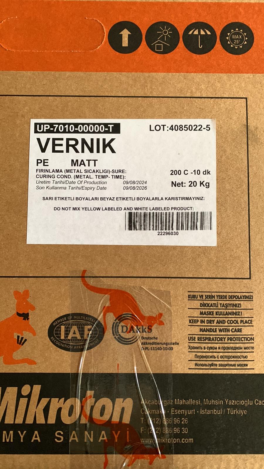 Порошковий поліефірний лак Mikroton UP-7010-00000-T VERNIK матовий 20 кг.